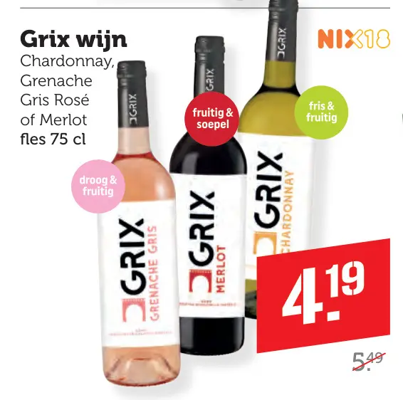 Aanbieding: Grix wijn