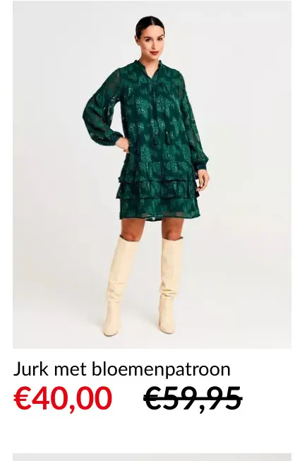 Aanbieding: Jurk met bloemenpatroon
