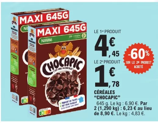 Promotie: Céréales "CHOCAPIC"