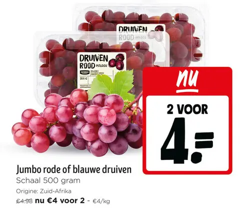 Promotie: Rode of blauwe druiven