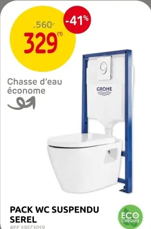 Offre: Pack wc suspendu