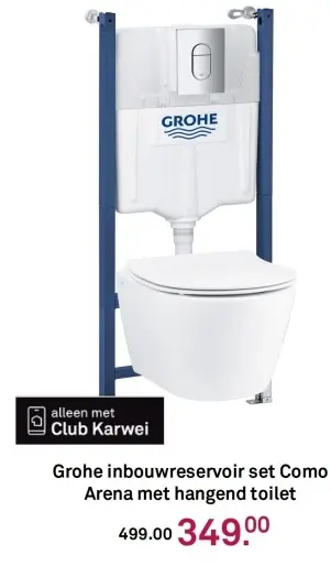 Aanbieding: inbouwreservoir set Como Arena met hangend toilet