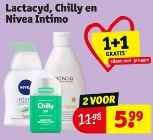 Promotie: Lactacyd, Chilly en Nivea Intimo
