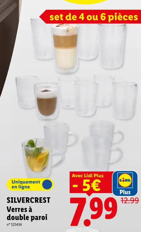 Offre: Verres à double paroi