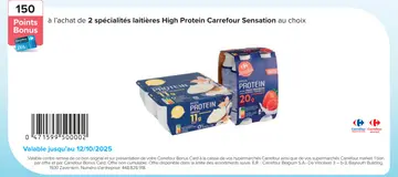 Offre: spécialités laitières High Protein Carrefour Sensation