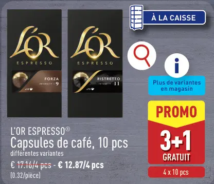 Offre: Capsules de café