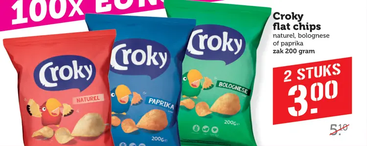 Aanbieding: Croky flat chips