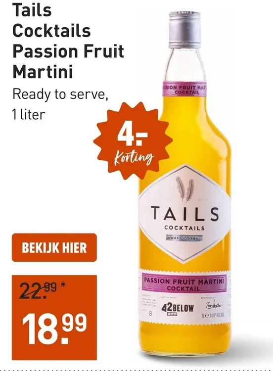 Aanbieding: Tails Cocktails Passion Fruit Martini