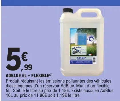 Offre: Adblue 5l + flexible