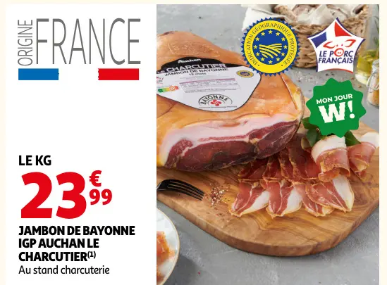 Promotie: Jambon de bayonne igp