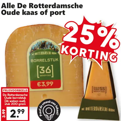 Aanbieding: De Rotterdamsche Oude Oude kaas of port