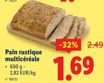Offre: Pain rustique multicéréale