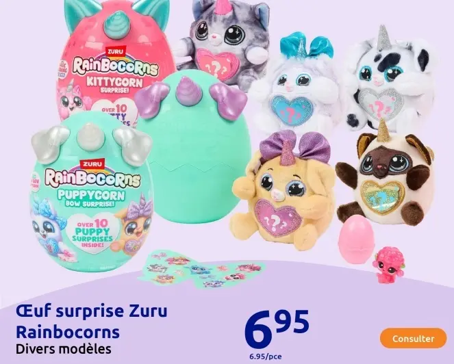 Offre: Œuf surprise Zuru Rainbocorns