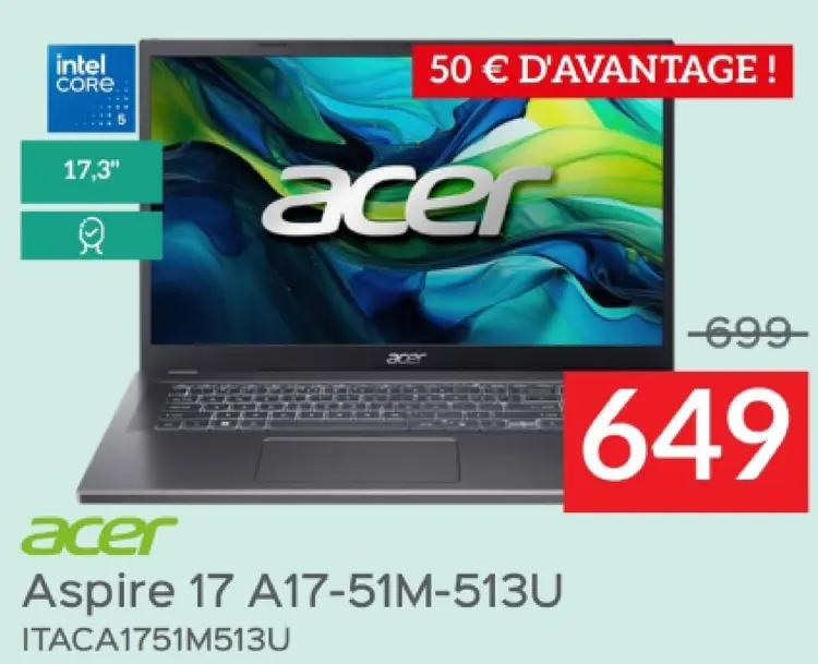 Offre: Aspire 17 A17-51M-513U