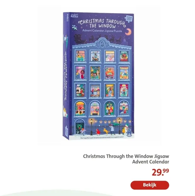 Aanbieding: Christmas Through the Window Jigsaw Advent Calender