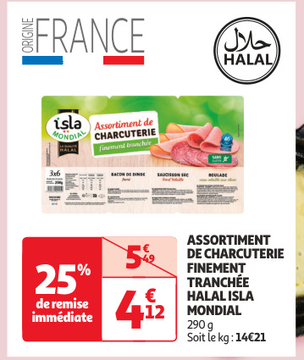 Offre: ASSORTIMENT DE CHARCUTERIE FINEMENT TRANCHÉE 