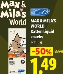 Aanbieding: MAX & MILA'S WORLD Katten liquid snacks