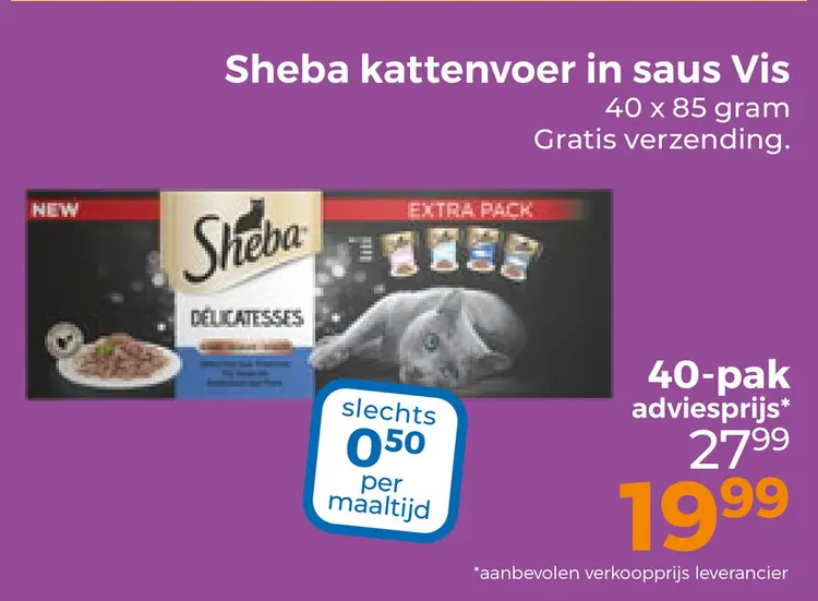 Aanbieding: Sheba kattenvoer in saus Vis