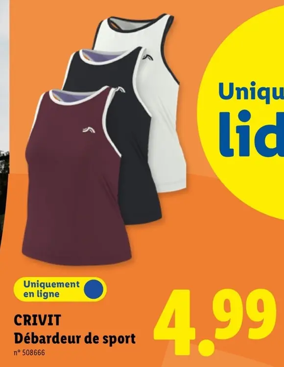 Offre: Débardeur de sport