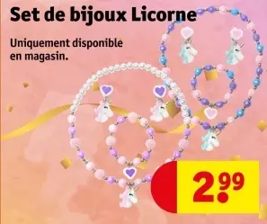 Offre: Set de bijoux Licorne