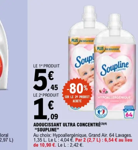 Offre: Adoucissant ultra concentré