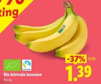 Aanbieding: Bio fairtrade bananen