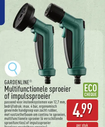 Promotie: Tête d'arrosage multifonctionnelle ou à impul