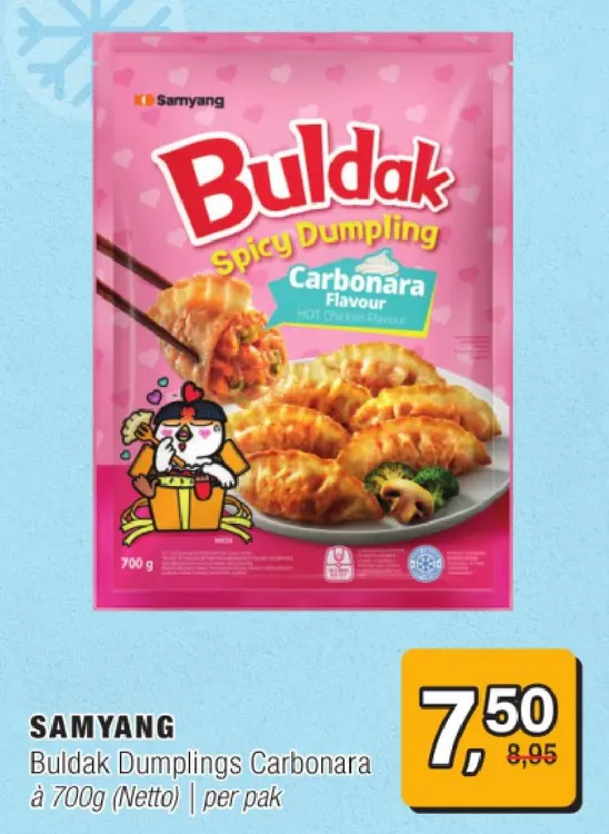 Aanbieding: Buldak Spicy Dumpling Carbonara Flavour