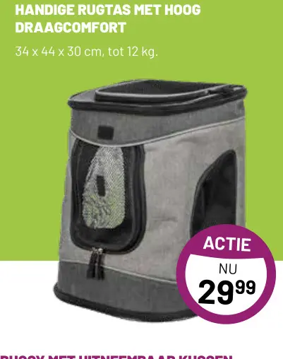 Aanbieding: Handige rugtas met hoog draagcomfort