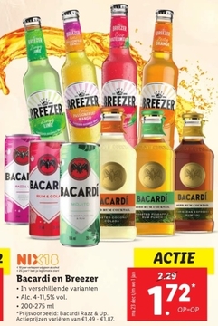 Aanbieding: Bacardi en Breezer