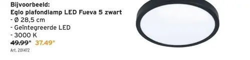 Aanbieding: Eglo plafondlamp LED Fueva 5 zwart