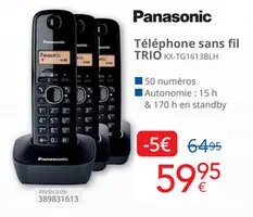 Offre: Téléphone sans fil TRIO