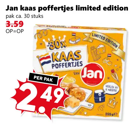 Aanbieding: Kaas poffertjes limited edition