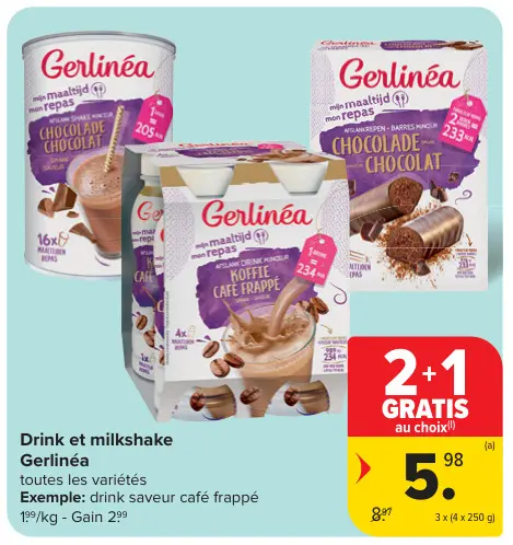 Offre: Drink et milkshake