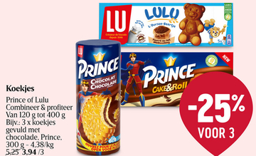 Aanbieding: Koekjes gevuld met chocolade, Prince