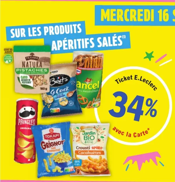 Offre: Produits apéritifs salés