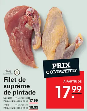 Offre: Filet de suprême de pintade