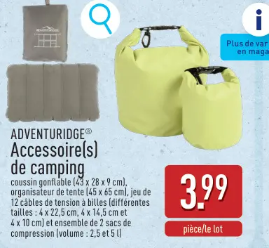 Offre: Accessoire(s) de camping