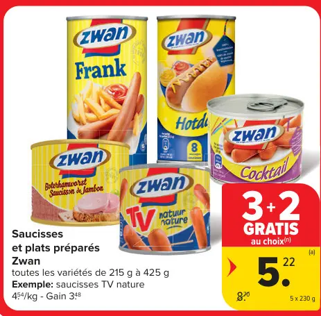 Offre: Saucisses et plats préparés