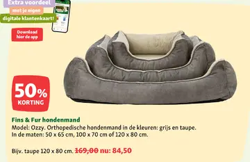 Aanbieding: Fins & Fur hondenmand