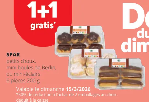 Offre: petits choux, mini boules de Berlin, ou mini-