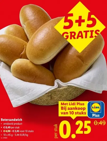 Promotie: Botersandwich