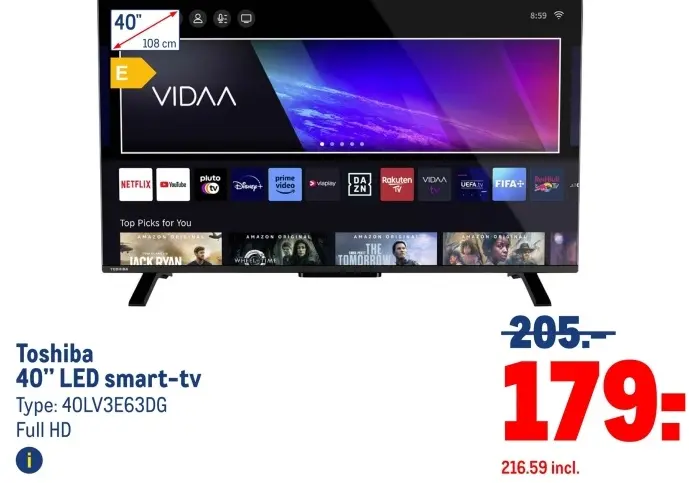 Aanbieding: 40" LED smart-tv