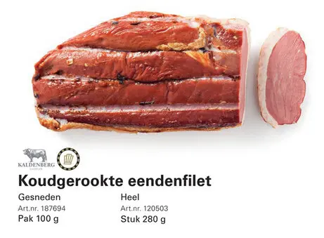 Aanbieding: Koudgerookte eendenfilet