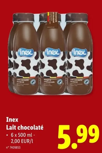 Offre: Lait chocolaté
