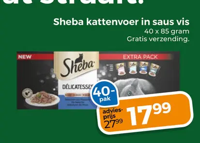 Aanbieding: kattenvoer in saus vis