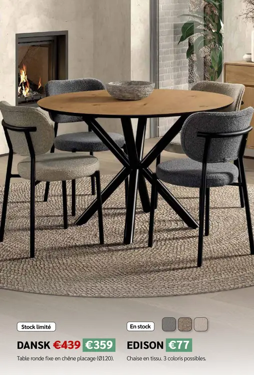 Offre: Table ronde & chaises