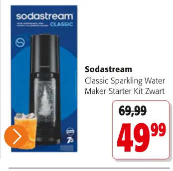 Promotie: Classic Sparkling Water Maker Starter Kit Zwart