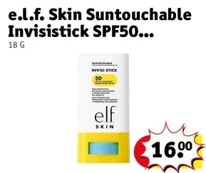 Aanbieding: e.l.f. Skin Suntouchable Invisistick SPF50...