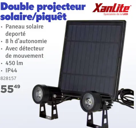 Offre: Double projecteur solaire/piquêt